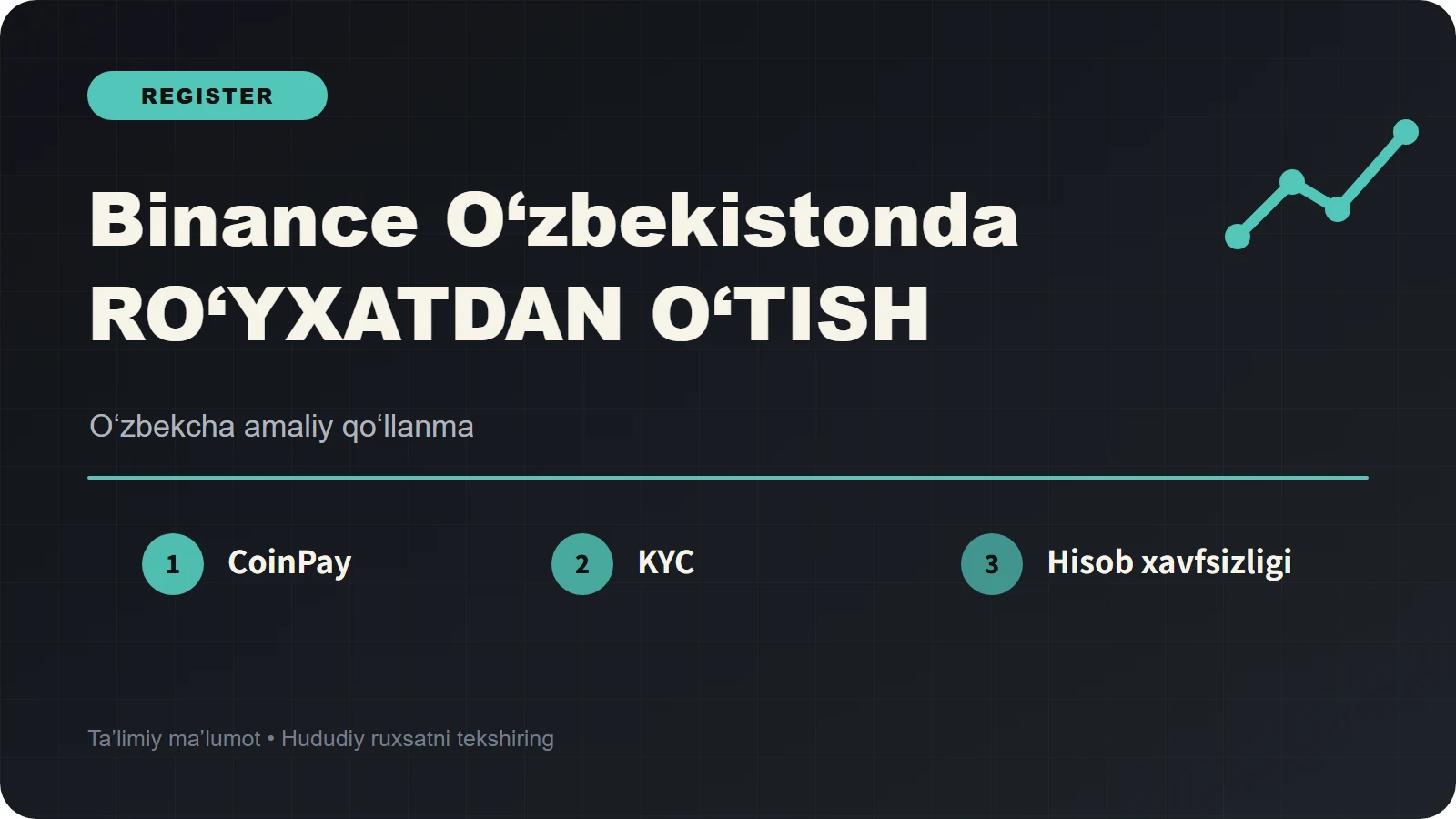 Binance O‘zbekistonda ro‘yxatdan o‘tish 2026: CoinPay, KYC va taklif kodi