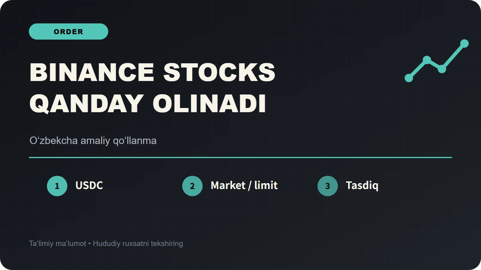 Binance Stocks’da aksiya qanday olinadi? USDC’dan tasdiqqacha
