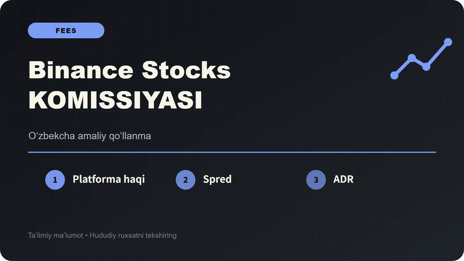 Binance Stocks komissiyasi: platforma haqi, spred va yashirin xarajatlar