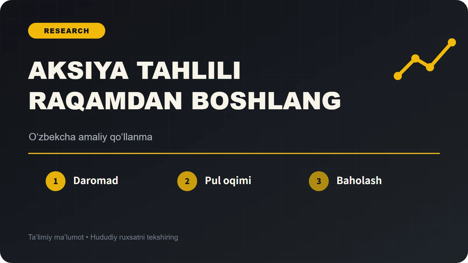AQSH aksiyasini qanday tahlil qilish kerak? Daromad va pul oqimi